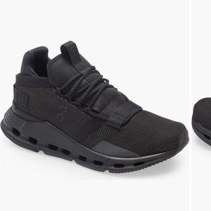 ON CLOUDNOVA sneaker in BLACK/ECLIPSE. Womens. Size 8. Used, like new.